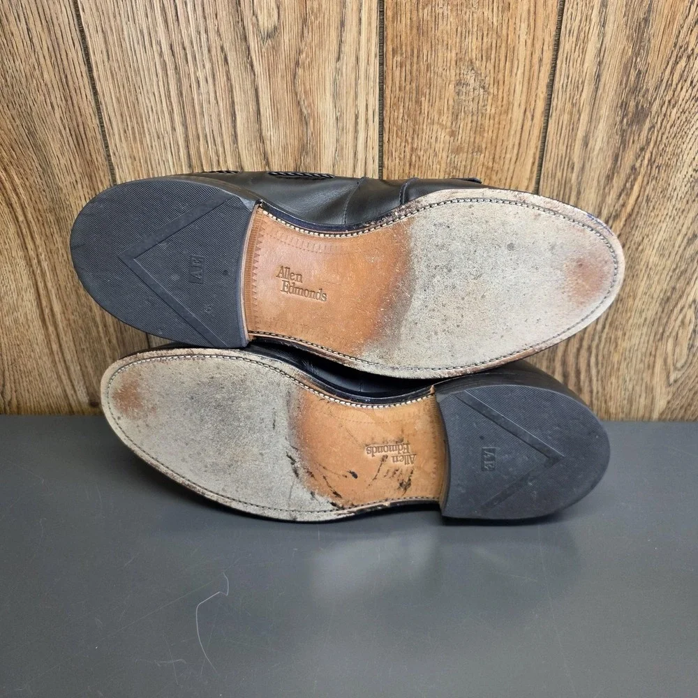 Allen Edmonds Shoes Men 10 EEE Black Leather Tassel Kiltie Loafers 1809